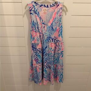 Lilly Pulitzer Lorena V-neck  Coral Dress